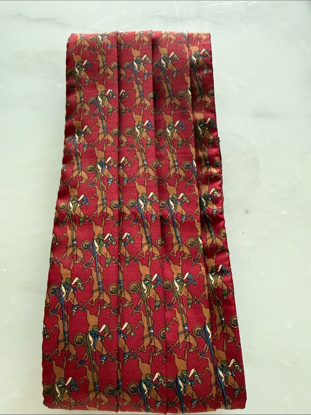 Salvatore Ferragamo Deep Burgundy Silk cumberbund